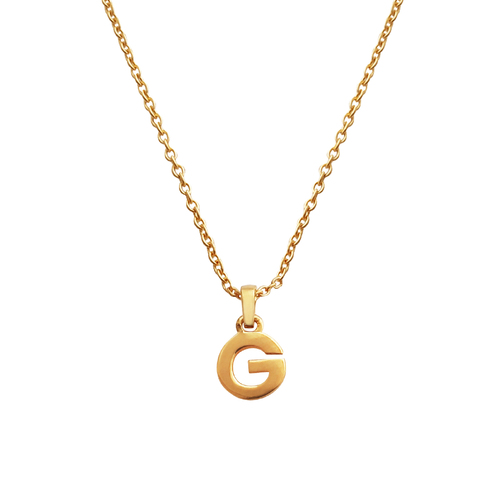 Culturesse 24K Gold Filled Initial G Pendant Necklace