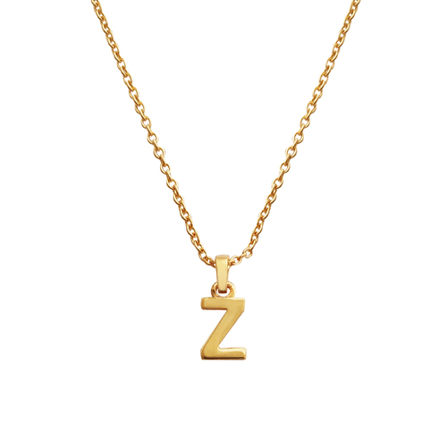 Culturesse 24K Gold Filled Initial Z Pendant Necklace