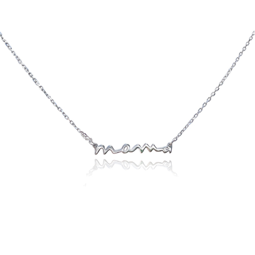 Culturesse Love You Mom Fine Silver Necklace