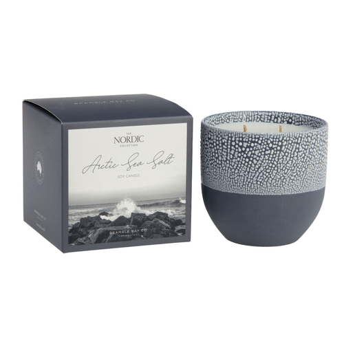 Bramble Bay Candle Nordic Collection Arctic Sea Salt Dark Blue 400gm