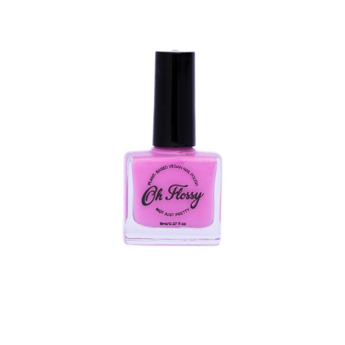 Oh Flossy Childrens Kids Brave Cream Pink Plant Based Nail Polish 