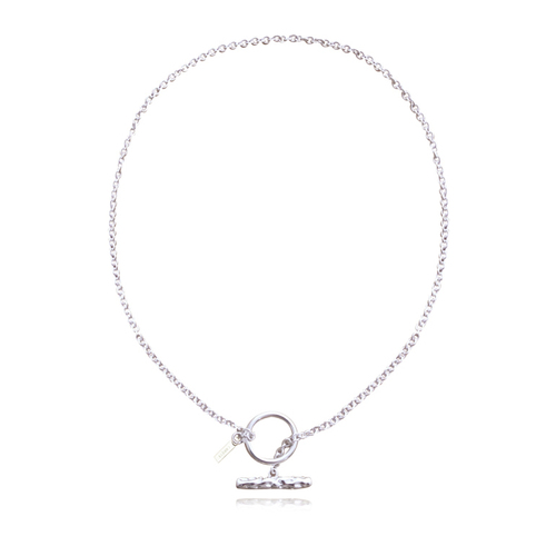 Culturesse Ebba Silver Bar Pendant Necklace