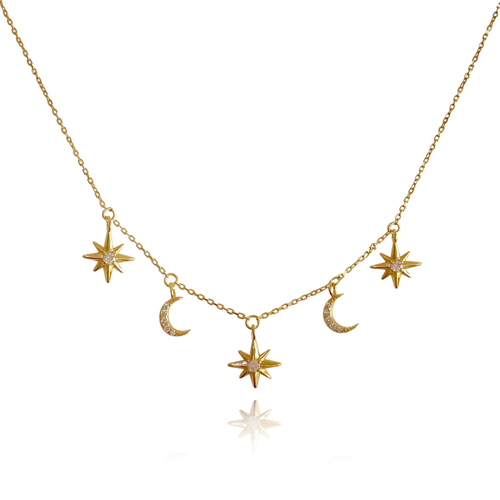 Culturesse Jayla Celestial Beauty Necklace (Gold)