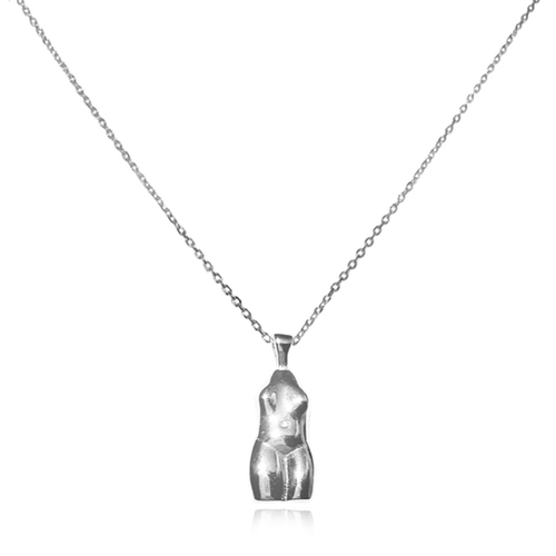 Culturesse Eros Body Art Pendant Necklace (Silver)