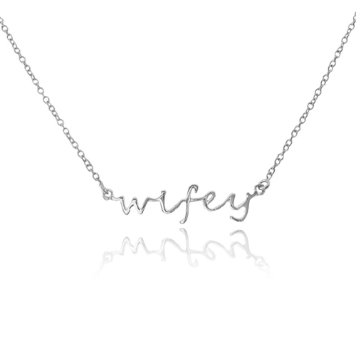 Culturesse You Are My Wifey Necklace (Silver)