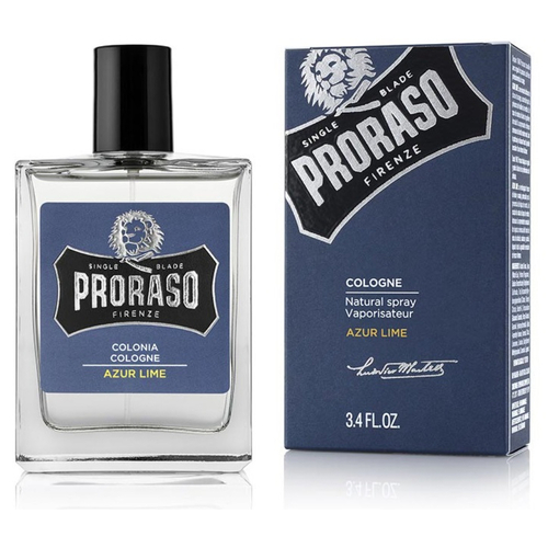 Proraso Eau De Cologne Azur Lime 100ml Refreshing Citrus Scent