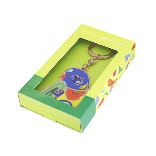 Pete Cromer Enamel Keychain Rainbow Lorikeet