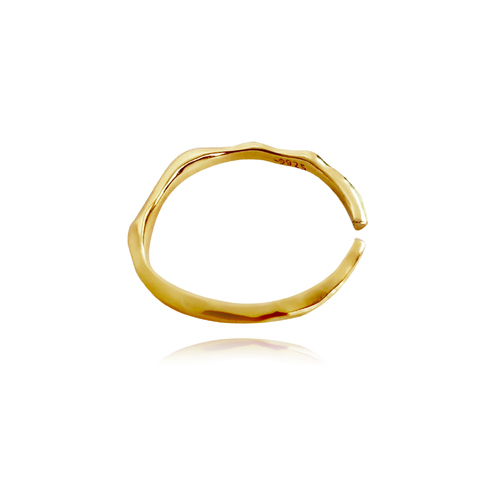 Culturesse Lou Fine Gold Everyday Open Ring