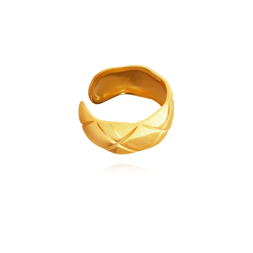 Culturesse Muccia Artisan Gold Vermeil Open Ring