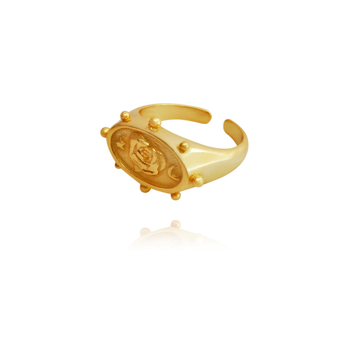 Culturesse Margaux Artisan Gold Vermeil Open Ring