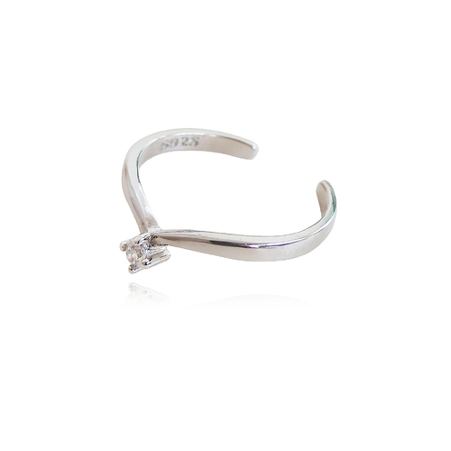 Culturesse Lula Fine Everyday Silver Open Ring