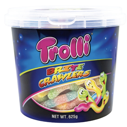 Trolli Brite Crawlers Bucket Lollies 625g 