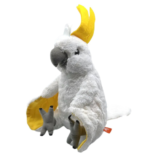 Wild Republic Cockatoo Bird Plush Toy Stuffed Animal 30cm